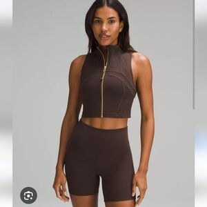 Lululemon Define Cropped Full-Zip Tank Top *Luon Nwt